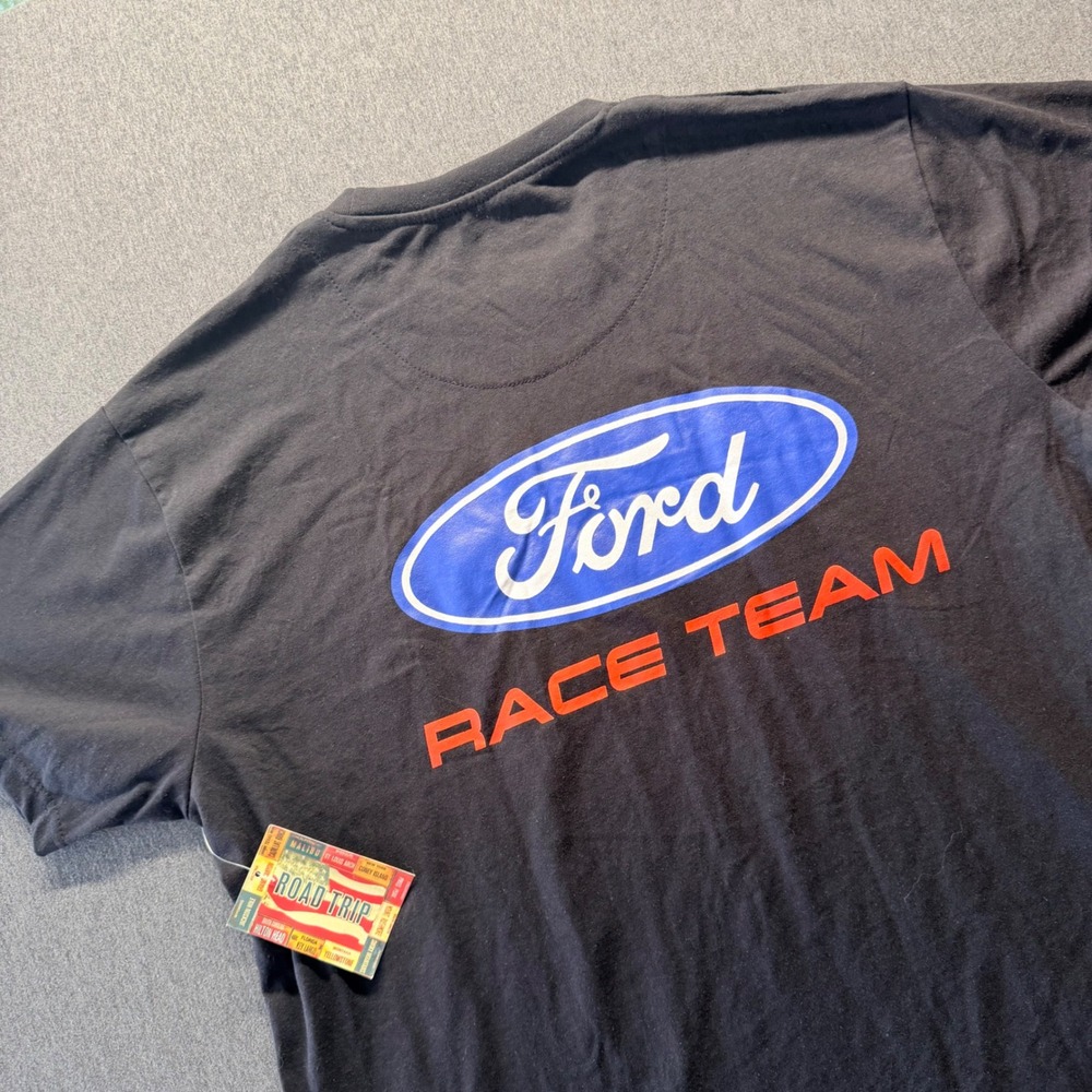 Ford Race Team Graphic T-Shirt Black Road Trip Mens XXL New With Tags Racing Tee
